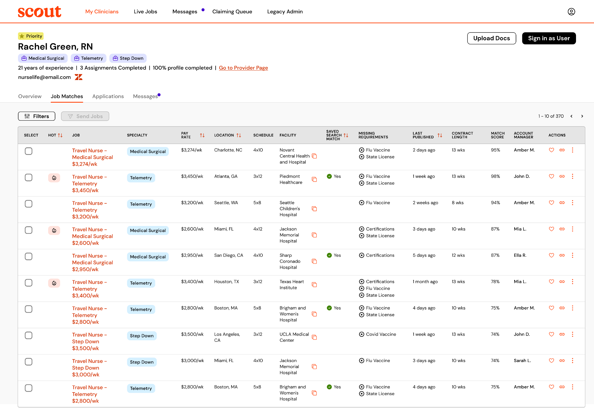 Matches surfaced in Nomad OS